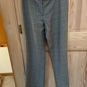 Casual Corner Fully Lined Gray Plaid Dress Pants